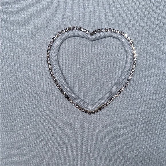 Light Blue Guess Turtleneck Top with Heart Detail 🩵 - Picture 2 of 6